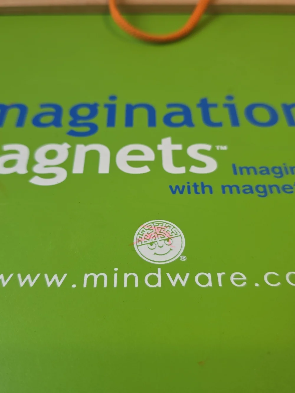 Mindware Imagination Magnets Play With Magnetic Shapes, Wood Carring Case.